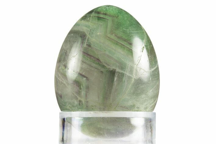 Polished Purple and Green Fluorite Egg - Fluorescent! #331768